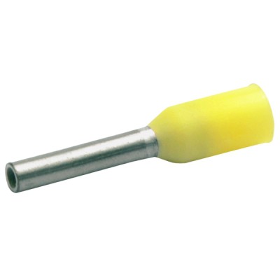 Наконечник втулочный изолир. 0,25мм2, длина втулки 6мм (цв. ряд 2, цвет св. жёлтый)